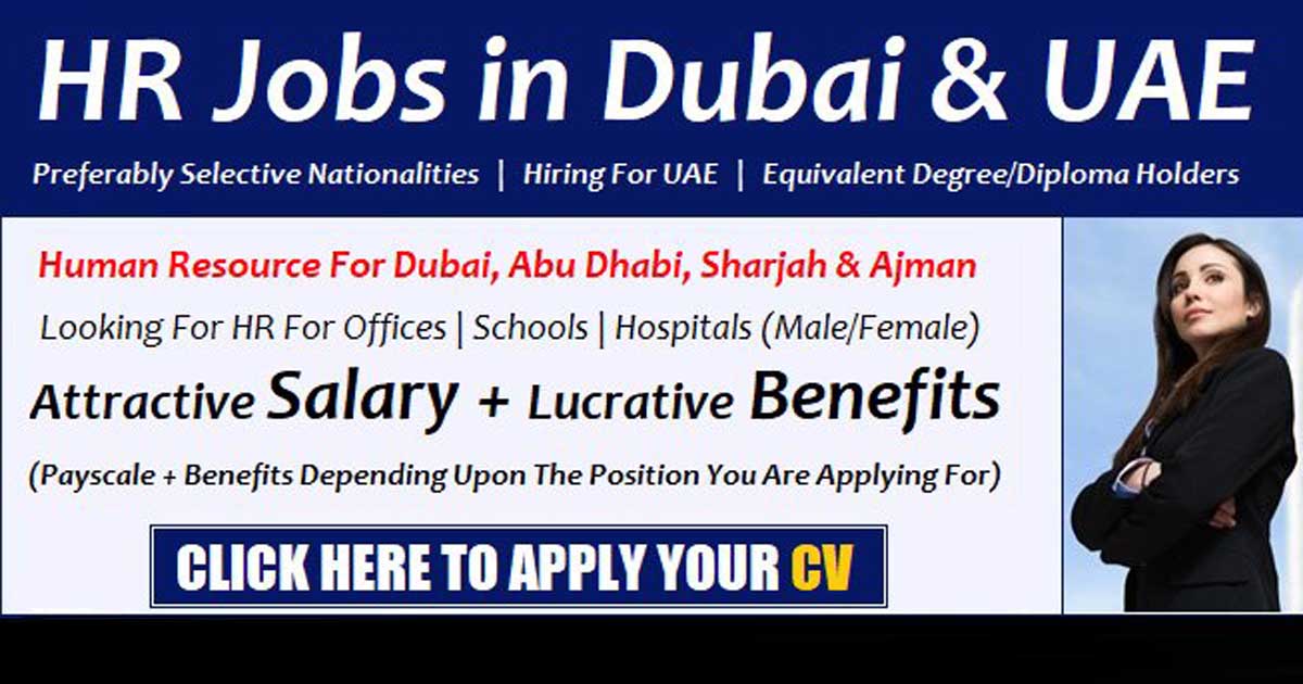 HR Jobs In Dubai For Male Female 